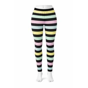 Justice Girls Size 10 Leggings Multicolor Striped Stretch Pants